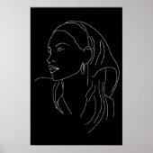 Poster Femme avec Écharpe (Devant)