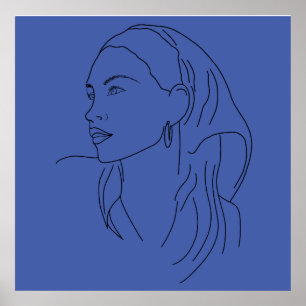 Poster Femme avec Écharpe