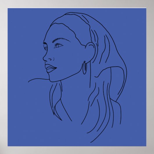 Poster Femme avec Écharpe (Devant)