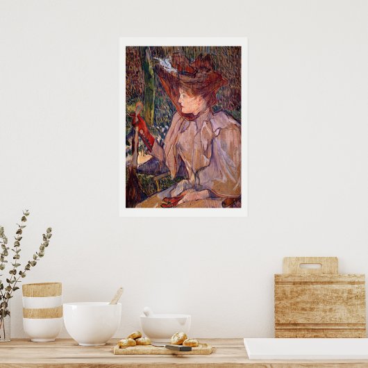 Poster Femme avec gants #2 (Cuisine)