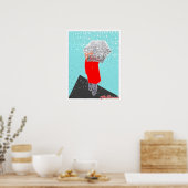 Poster Femme avec parapluie (Cuisine)