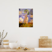 Poster Femme avec parasol face à gauche - Imprimer sur to (Cuisine)