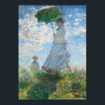 Poster Femme avec Parasol, Madame Monet et Son Fils<br><div class="desc">Peinture impressionniste de paysage par Claude Monet - Chefs d'oeuvre classiques - Claude Monet Impressionniste série - Femme avec un parasol,  Madame Monet et Son Fils</div>