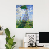 Poster Femme avec Parasol, Madame Monet et Son Fils (Bureau à domicile)