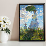 Poster Femme avec parasol - Madame Monet et son fils<br><div class="desc">A son plus pur, l'impressionnisme était à l'écoute de la peinture paysagère, un sujet que Monet privilégiait. Dans Femme avec un parasol - Madame Monet et Son Fils, son talent de peintre artistique est tout aussi évident. L'artiste avait l'intention de transmettre le sentiment d'une sortie familiale décontractée plutôt qu'un portrait...</div>