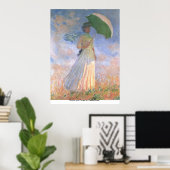 Poster Femme avec parasol par Claude Monet (Bureau à domicile)