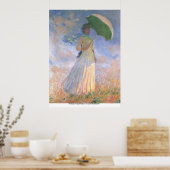 Poster Femme avec parasol par Claude Monet (Cuisine)