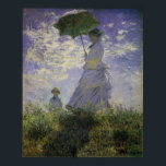 Poster Femme avec parasol par Claude Monet, Art Vintage<br><div class="desc">La promenade, Camille Monet et Son Fils Jean (Femme avec un Parasol) (1875) de Claude Monet est une vintage peinture impressionniste de famille de portrait. Une mère se promène avec son jeune enfant dans un champ ou dans une prairie printanière. Elle tient un parasol et porte une belle robe qui...</div>