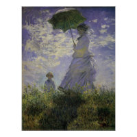 Femme avec parasol par Claude Monet, Art Vintage