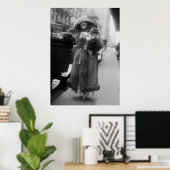 Poster Femme avec Pekingese, début des années 1900 (Bureau à domicile)