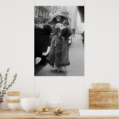 Poster Femme avec Pekingese, début des années 1900 (Cuisine)