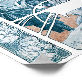 Poster Femme avec Rose, Mucha (Coin)