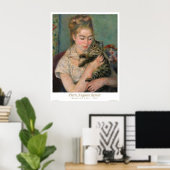 Poster Femme avec un chat (Bureau à domicile)