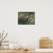 Poster Femme avec un parasol dans le jardin à Argenteuil (Cuisine)