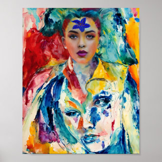 Poster Femme avec une femme