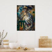 Poster Femme avec ventilateur par Jean Metzinger (Cuisine)