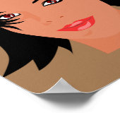 Poster femme beau visage jolie fille (Coin)