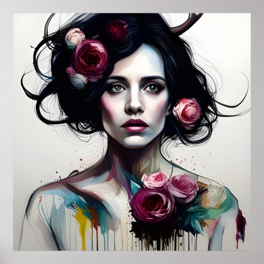 Poster Femme belle et désordonnée  (Devant)