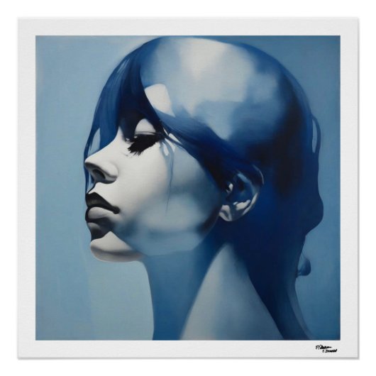 Poster Femme bleue (Devant)