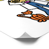 Poster Femme blonde Vétérinaire (Coin)