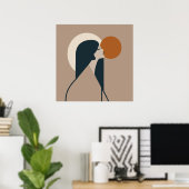 Poster Femme Boho Soleil (Bureau à domicile)