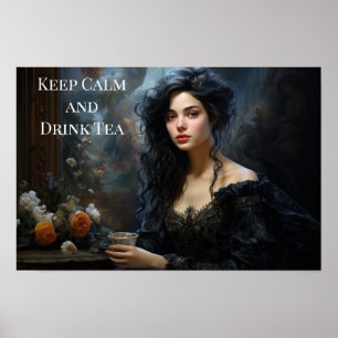 Poster - Femme Boire Thé