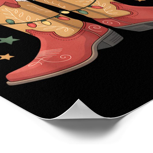 Poster Femme Boot Occidentale Feux de Noël Pays Femmes (Coin)