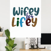 Poster Femme-cadeau mariage pour la vie (Bureau à domicile)