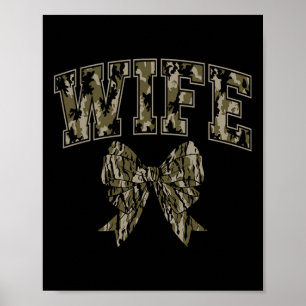 Poster Femme Camo Coquette Bow Camouflage Chasse Femme Du