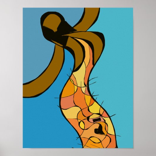 Poster Femme Cap-Verdienne Dançant (Devant)