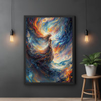 Femme céleste dans l'art cosmos de feu