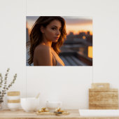 Poster Femme chaude sur le toit (Cuisine)