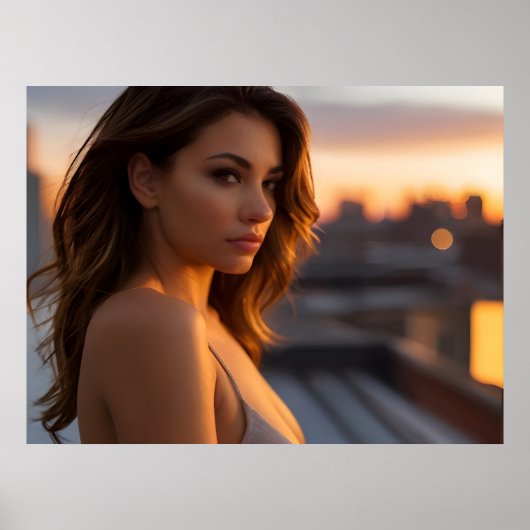 Poster Femme chaude sur le toit (Devant)