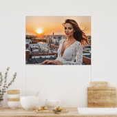 Poster Femme chaude sur le toit (Cuisine)