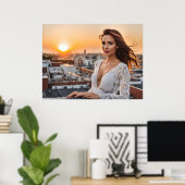 Poster Femme chaude sur le toit (Bureau à domicile)