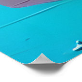 Poster Femme colorée et papillons (Coin)