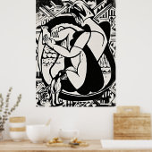 Poster Femme dans la baignoire par Ernst Ludwig Kirchner (Cuisine)