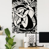 Poster Femme dans la baignoire par Ernst Ludwig Kirchner (Bureau à domicile)