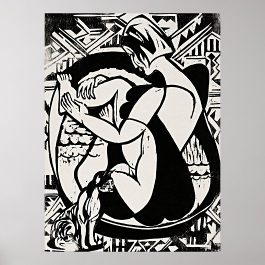 Poster Femme dans la baignoire par Ernst Ludwig Kirchner (Devant)