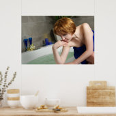 Poster Femme dans la salle de bain (Cuisine)
