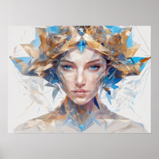 Poster Femme dans l'attrait traditionnel