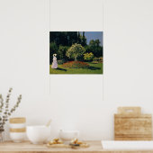 Poster Femme dans le jardin par Claude Monet (Cuisine)