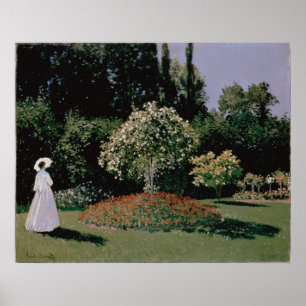 Poster Femme dans le jardin. Sainte-Adress