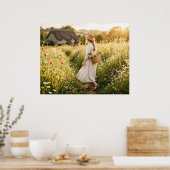 Poster Femme dans un champ de blé (Cuisine)