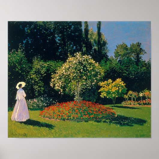 Poster Femme dans un jardin, Monet (Devant)
