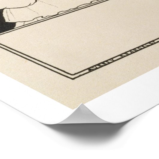 Poster Femme dans une librairie, design pour un co-propri (Coin)