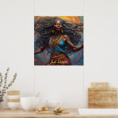 Poster Femme dansant libre Afrique (Cuisine)