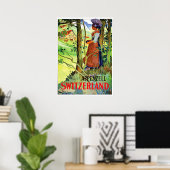 Poster Femme d'Appenzell, Suisse (Bureau à domicile)