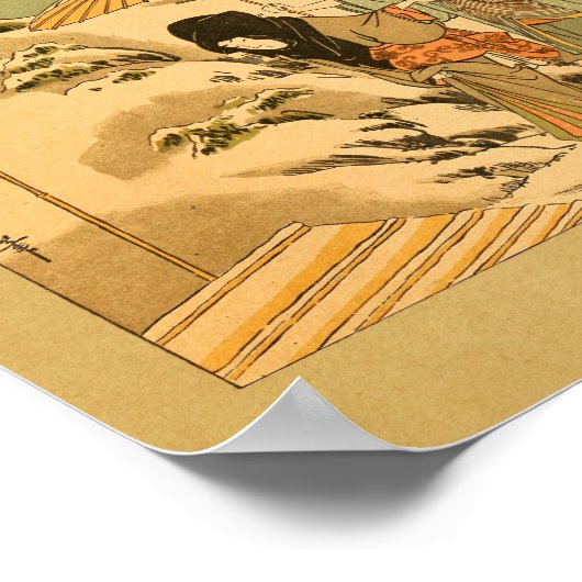 Poster Femme d'art mural japonaise vintage (Coin)