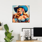 Poster Femme de Campagne Vintage (Bureau à domicile)